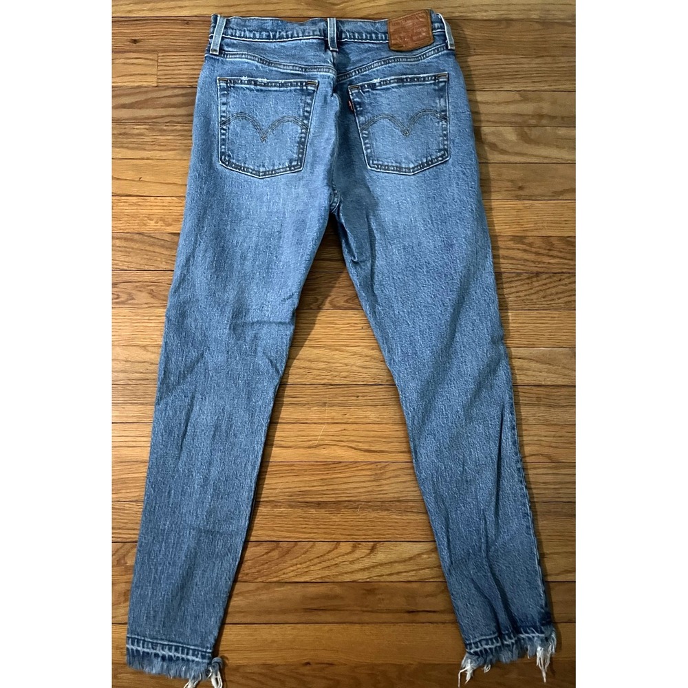 New Levi's Premium 501 Cropped Raw Hem Ankle Straight Denim Jeans Women 28x28